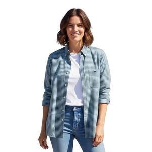 Vineyard Vines Blue Gingham Women's Button Down Shirt